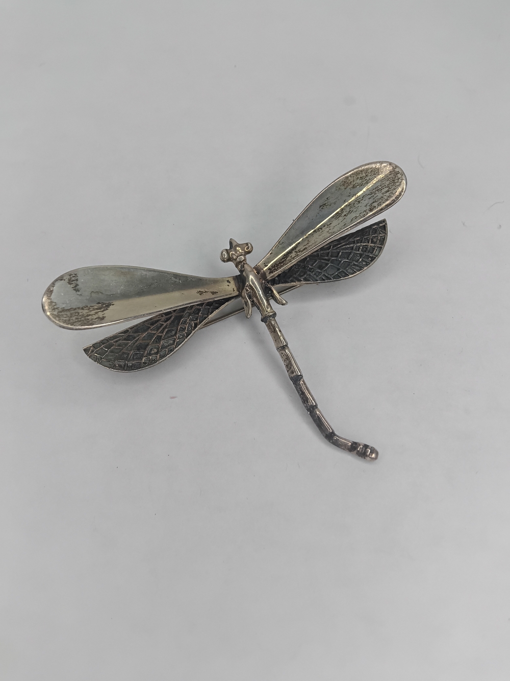 Vintage CHICO'S MEXICO 925 Sterling Silver Dragonfly Brooch 16.7g Large 3D Pin